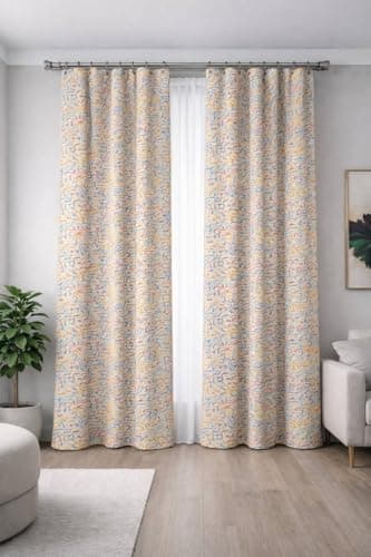 Generic Ramadan Curtain, Exquisite Velvet Material, 140x270 cm, 1 Panel Set, (white with gold) .br