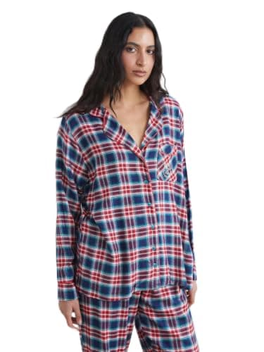 LC WAIKIKI Woman Collared Neck Plaid Women's Pyjamas Set