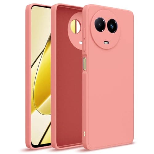 High-quality Silicone Case Anti-Shockproof With A Modern, Streamlined Design And Inner Lining, Compatible with Realme 11 5G / Realme 11X 5G / Realme C67 5G (Rose) Cellular phone case