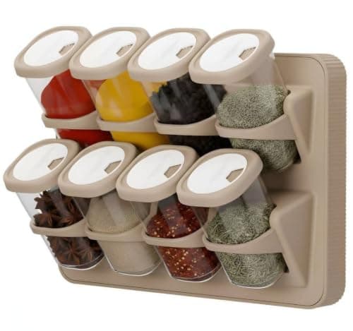 منظم توابل أكريليك شفاف – طقم برطمانات لحفظ البهارات والأعشاب Jar