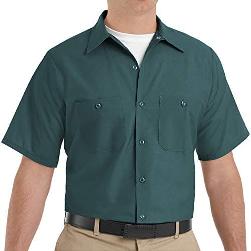 Red Kap mens Industrial Work Shirt, Short Sleeve Work Utility Button Down Shirt (pack of 1)
