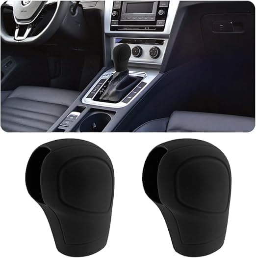Car Gear Shift Cover - Silicone Automatic Gear Shift Knob Cover - Prevent Aging of Automatic Gear Shift Knob - Universal Car Interior Decoration Accessories for Women and Men (Black) sacar