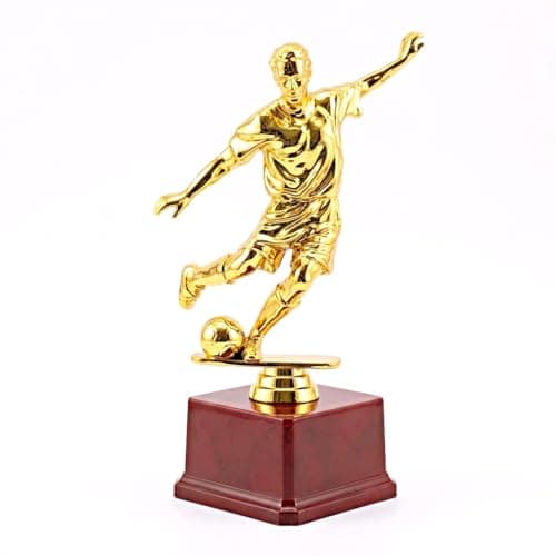 Gold Football Trophy Cup Classic Design for Player - Durable Base - Prize for Competitions and Sports Events - 25cm Sporting goods