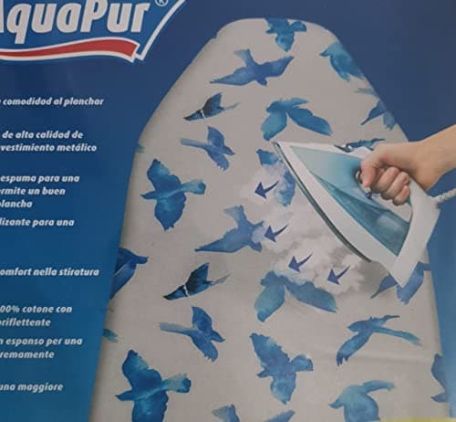 Ironing Board Cover - Heat Resistant - Premium Material - Easy to Install and Clean - Size 38 * 120 cm - Multi Color and Random Shapes (Heavy Linen)