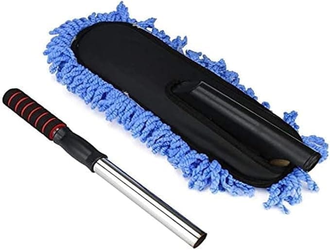 Car Cleaning Brush Microfiber Long Handle Extendable Scratch Free Car Dusting Brush for Trucks Cars Motorcycles Boats Home (1 Piece-Blue)-AGA Auto part