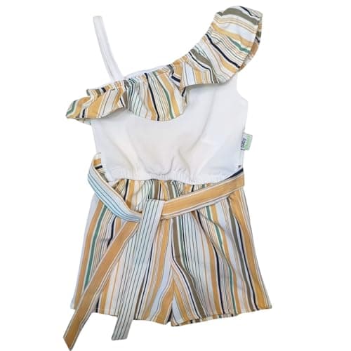 Baby Shoora Cotton Sleevesless Bodysuit For Girls-Multicolor-3-6Months