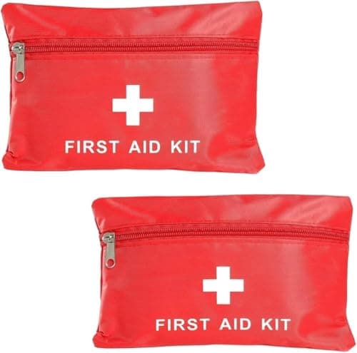 Circle M 2-Pack Empty Red First Aid Pouch: Portable Emergency Travel Medical Bag
