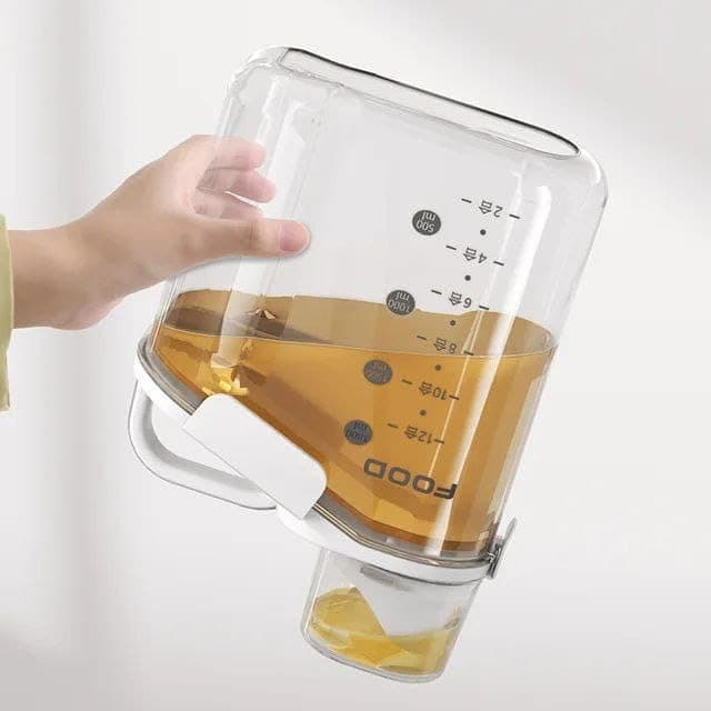 Generic Acrylic Food Container with Measuring Cup Lid, 2500 ml .bs