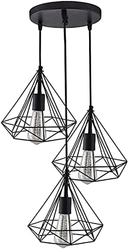 Generic Diamond Cluster Pendant Light, Home Decor Items, Hanging Ceiling Decorative Chandelier Roof Light Lamp without bulb for Home, Living Room, Bedroom, Hall (Multicolour)
