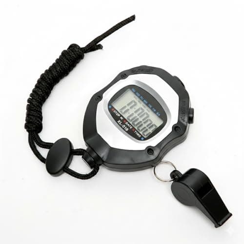 High Precision Digital Stopwatch with Sports Whistle Strong Sound - Shock | Digital, include whistle, built-in carrying rope, view date and time, Split/Reset function