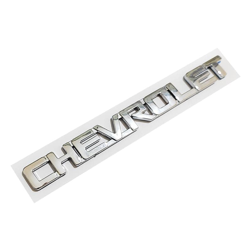KaberTrade 3D Decorative Car Decal Sticker Decal Replacement for Lost and Damaged Sign, Chrome Finish (Fit & Compatible with Chevy, Size:20cm, Code:1929)