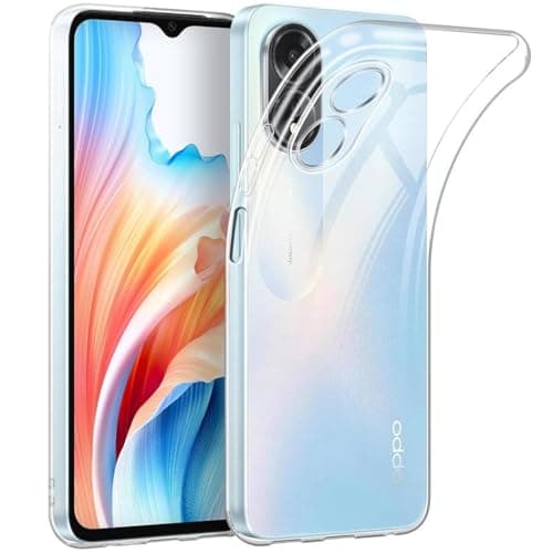 Oppo A18/A38 4G Ultra Thin Phone Case, Gel Pudding Soft Silicone Phone Case for Oppo A38/ Oppo A18 4G 6.56 inches (Transparent) Cellular phone case