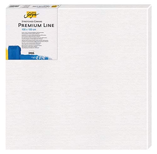 KREUL Solo Goya 50100100 Stretched Canvas Premium Line 100 x 100 cm Cotton Canvas 4 Primed Ideal for Oil, Acrylic and Gouache Paints Reinforced art surface