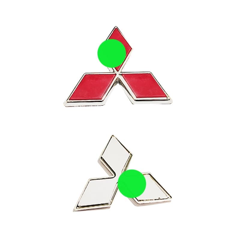 Car Sticker, Badge Replacement for Old and Damaged or Lost Tag (Compatible Tag with Mitsu?/? Beachy, Some Models, 6.5cm Rib, Code:8600) - KaberTrade Vehicle emblem