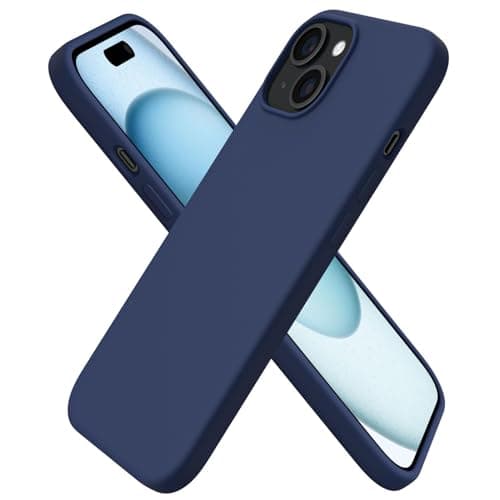 ORNARTO for iPhone 15 Case 6.1", Liquid Silicone Slim Cover, Midnight Blue | Shockproof Protection,Comfortable Grip,Precise Cutouts,Responsive Buttons,Smooth Finish,Camera Protection Cellular phone case