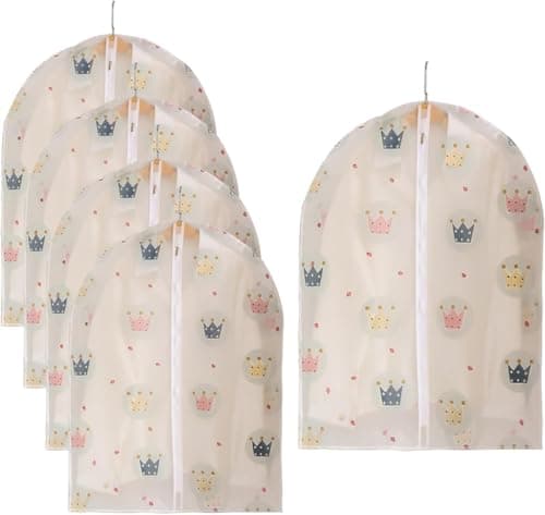 Water Resistant Suit Cover and Jacket Storage Bag with Floral Pattern Design 60 x 100 cm Protective Garment Cover for Closet Organization and Storage Garment protector cover