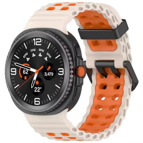 Ecosystem band Compatible with Samsung Galaxy Watch Ultra Strap Silicone Ocean Band Soft Replacement Bands for Galaxy Ultra 47mm Watch Women Men