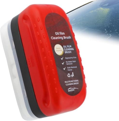 Car Glass Oil Film Remover Brush Windshield Cleaning Tool with Liquid