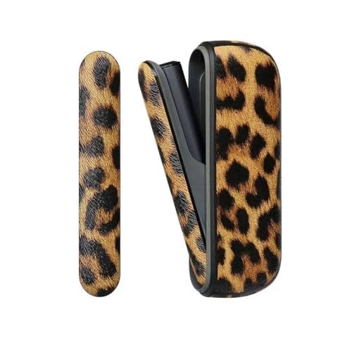Ecosystem Case Cover Compatible with New IQOS ILUMA i (2025), Cover for ILUMA, Case + Door Cover Set of 2 Fits IQOS ILUMA,Made of PU Leather, Ultra Fit, Shockproof, Improved Button (Light Tiger) Cigarette case