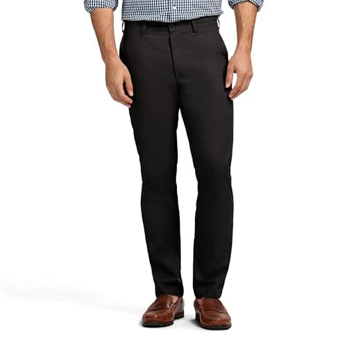 Izod Men's Casual Pants, Black, 32W x 30L