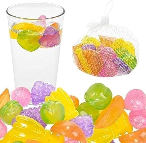 Plastic Fruits Shape Reusable Ice Cubes Filled with Water (Assorted Colors) Ice cube tray