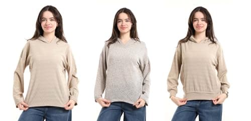 Red Circle Womens Bundle of 3 Comfortable Casual Long Sleeve Sweatshirt Bundle of 3 Comfortable Casual Long Sleeve Sweatshirt