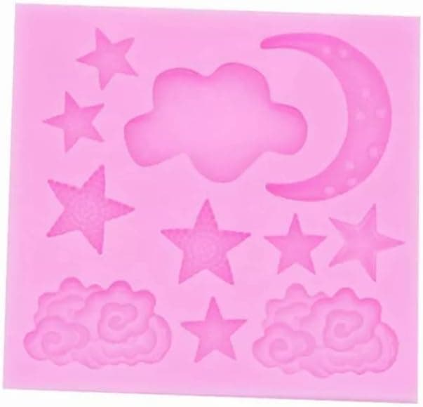 Ramadan Crescent and Stars Silicone Mold Sugar Dough Mold Food preparation mold
