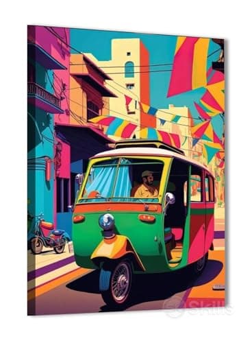 Skills C0046 Canvas Wall Art Street Art Graffiti Canvas Prints - Wall Hanging for Home Wall Decor, Living Room, Office Decorations & More - Size 30cm x 40cm