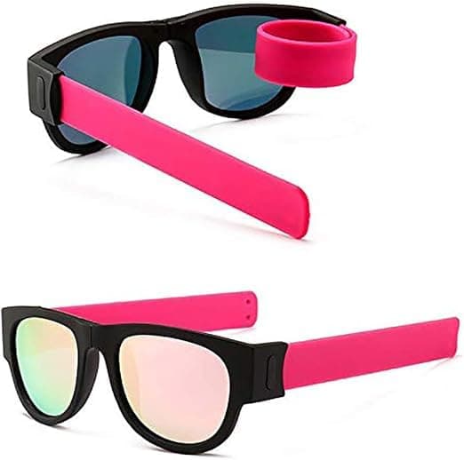 Wearable Wristband Sunglasses Foldable Slap Bracelet Sports Eyewear
