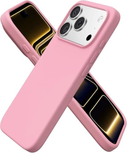 Compatible with iPhone 17 Pro Case 6.3", Slim Liquid Silicone 4 Layers Full Covered Soft Rubber Shockproof Cover, Protective Phone Case for iPhone 17 Pro (Pink) Cellular phone case