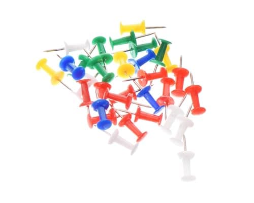 3A Multi Color Push Pin For Office - Colorful, Plastic & Alloy Steel, 6 Colors, 5cm Sharp pin