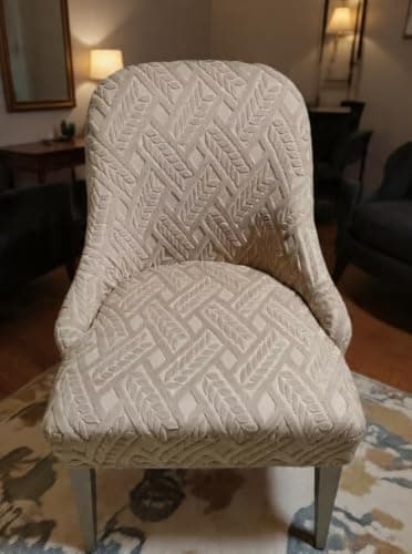 Generic Cotton Jacquard Dining Chair Cover Set of 6, Café, .flo