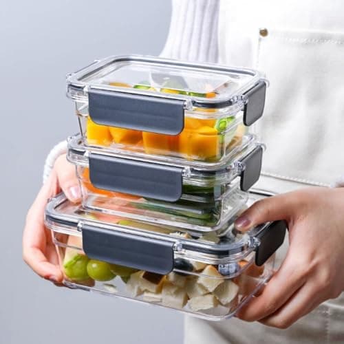Generic Pure Container Set with Airtight Seal, 1000/2000/3000ml, .mk