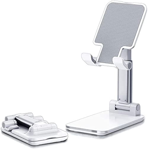Universal Folding Office Cell Phone and Tablet Stand Stand for All Cell Phones/Tablets (White) Portable electronic device stand