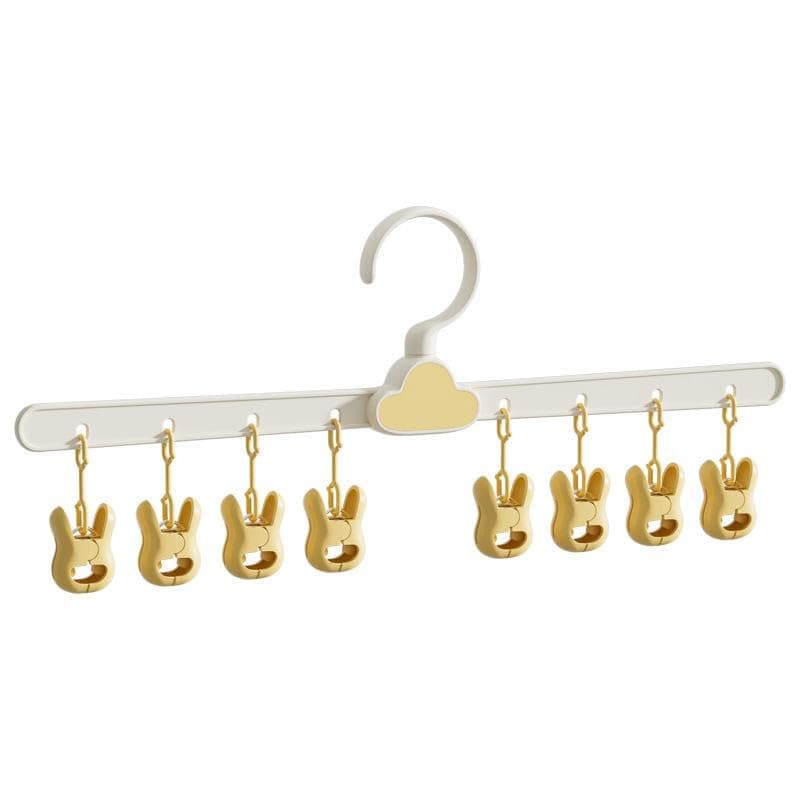 8-Clip Rotary Socks Hanger Strong Underwear Drying Rack for Kids & Adults