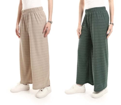 Red Circle Womens Bundle of 2 Comfortable Elastic Waist Summer Lounge Pants Bundle of 2 Comfortable Elastic Waist Summer Lounge Pants Outerwear