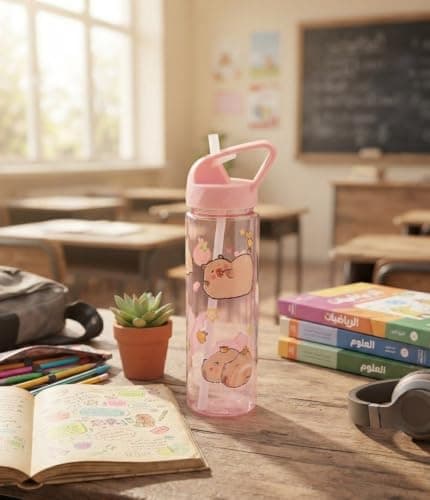 Generic Bottle for water and juice,Lid includes a built-in straw,Leak-proof seal,Suitable for school, the gym, work, and anywhere else,Secure screw-on lid,1-liter capacity, .nin
