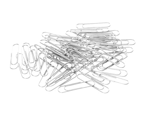 Promax High-Quality 1.05mm x 50mm Paper Clips, 100 Pieces, Galvanized Paper clip clamp