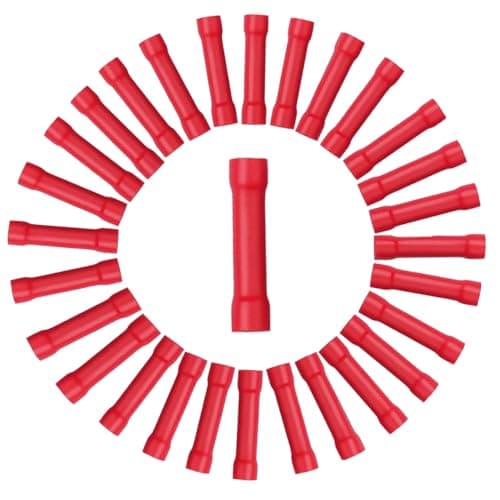 20pcs 16-2 AWG Red Insulated Electrical Wire Connectors 19A Max Electronic component terminal