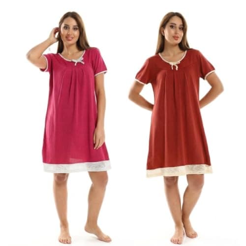 KADY Womens Bundle of 2 sleepshirt short sleeves Bundle of 2 sleepshirt short sleeves