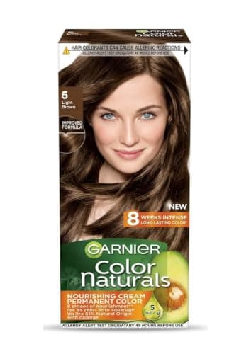 Garnier Color Naturals Permanent Hair Color 5 Light Brown 112ml – Scratch & Win Pack Hair coloring agent