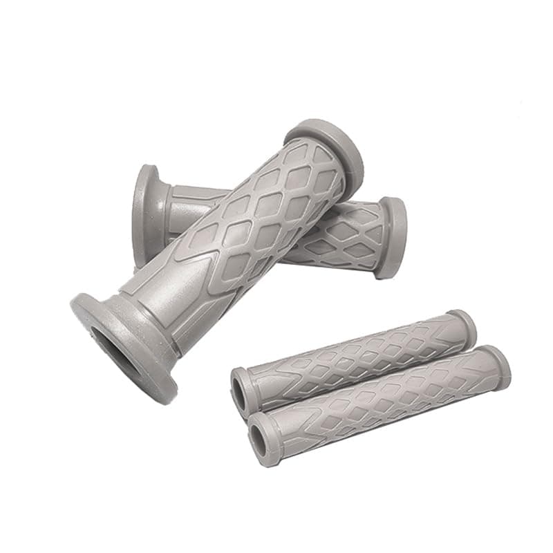KaberTrade Motorcycle Hand Grips Scooter Hand Grips with Unique Color Anti-Slip Shock Absorbing Palm and Better Control (4 Piece Set, Grey, Code:10028) - KaberTrade Handlebar grip