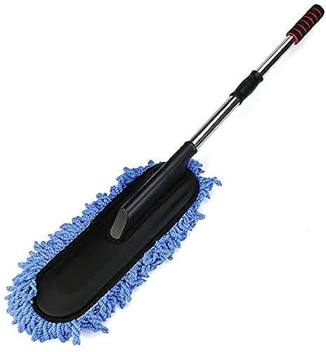 Car Wash Cleaning Brush Duster Dust Wax Mop Microfiber Telescoping Dusting Tool car-styling-blue color_ with two years guarantee of satisfaction and quality Dust removal tool
