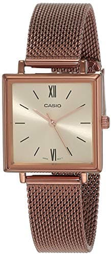 CASIO Mesh Stainless Steel Band Analog Watch for Women - Rose Gold