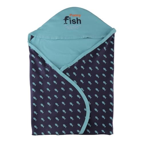 ElSayaad Embroidery Fish Blanket For Boys, Navy