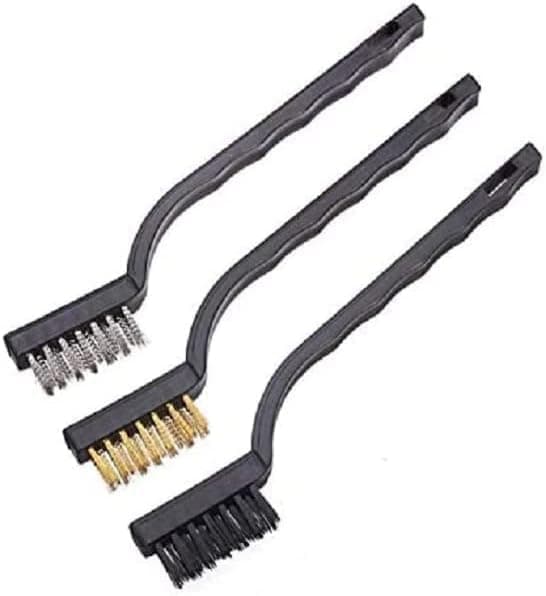 Professional 6-Piece Wire Brush Set with Metal Scraper and Comfortable Grip Handles for Heavy Duty Multi-Surface Cleaning at Home, Car, and Workshop