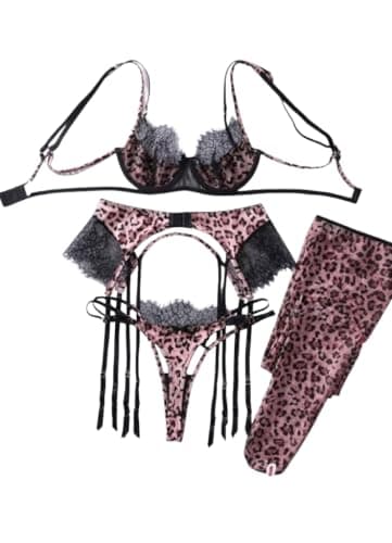 Tiger Tulle Lingerie for Women - One Size Up to 80K Bra underwear set