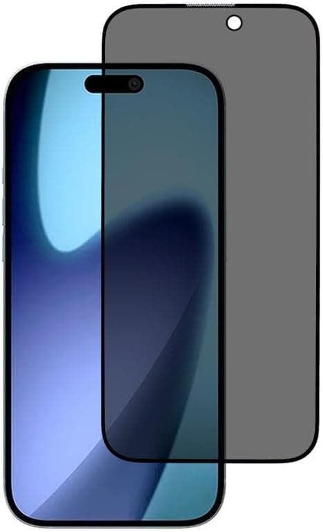 Privacy-Screens Tempered Glass Screen Protector for iPhone 17 Series, 9H Hardness, Anti-Fingerprint, Black, with Dust Removal, Sound Filter, Bubble Free (Iphone 17)