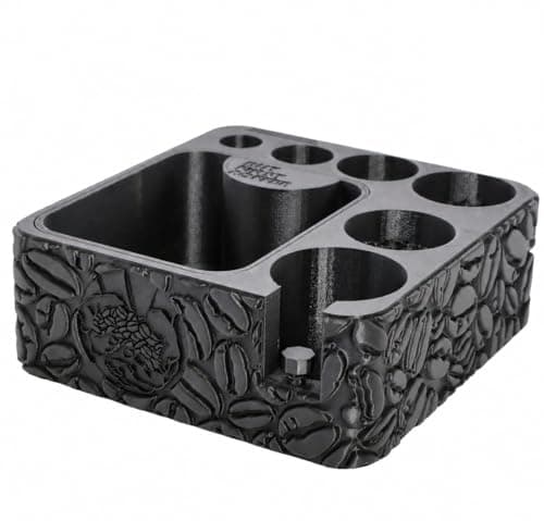 Espresso Tamping Station | Coffee Organizer Stand with Knock Box Slot ,Barista Espresso Tool Holder for Tamper, Distributor & Portafilter | Premium 3D Design for Home & Café Use (51 MM)