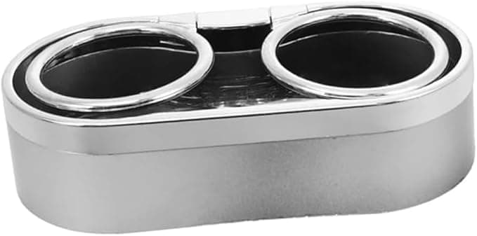 Drink Holder for Cars and Trucks, Double Adhesive and You Can Install It Anywhere Inside the Car, 2 Adjustable Bottle Ring - Grey - sacar Cup holder